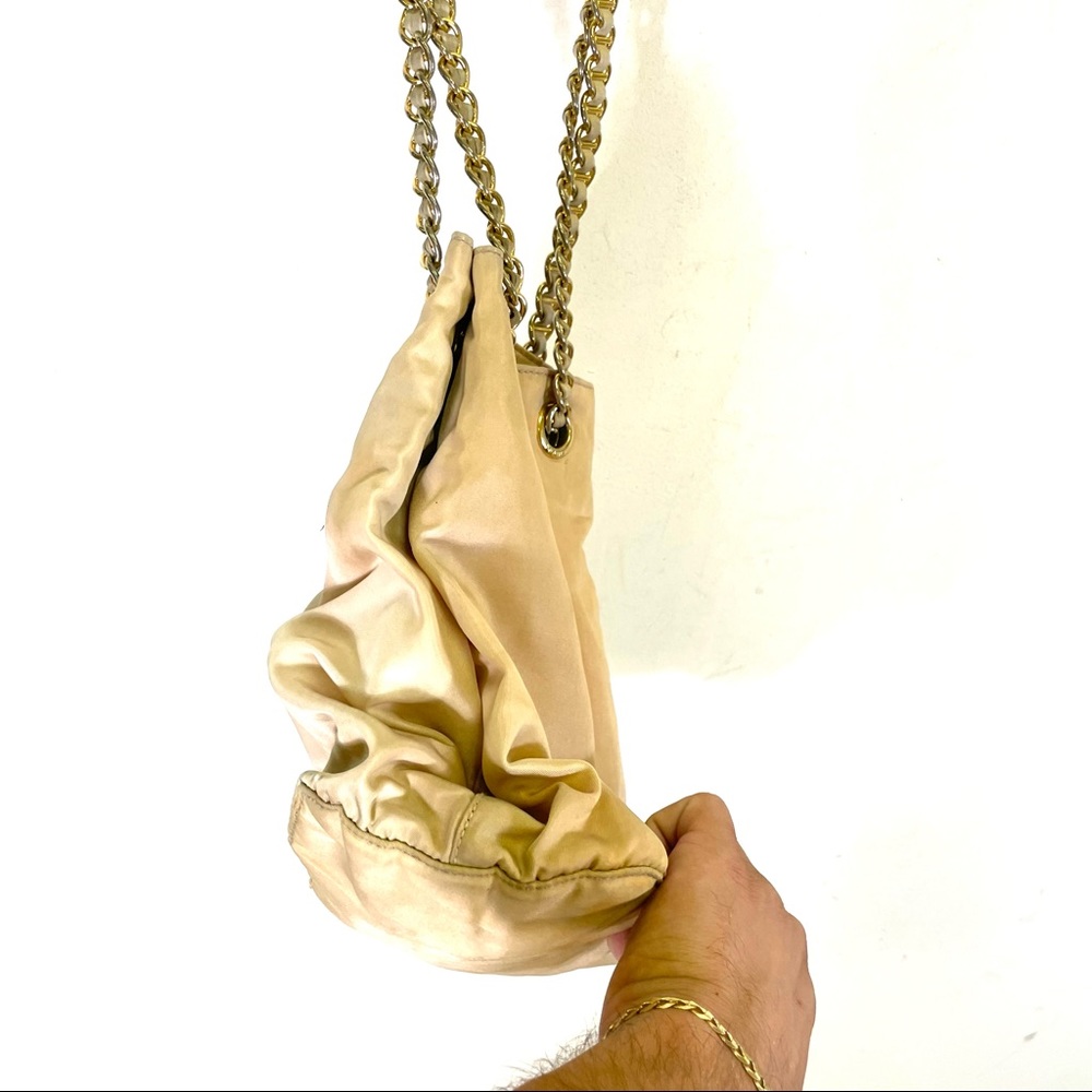 Prada Borsa in Tessuto Catena Panna Made in ITALY Vintage Early 90s - Picture 4 of 9